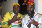 SW Radio Africa presenter Ezra Sibanda (pictured here with dancehall artist Capleton) was one of the unlucky passengers stuck in London.