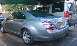 Cars used by the Speaker of Parliament Lovemore Moyo handed, a 350 S Class (Mercedes Benz) and a Range Rover