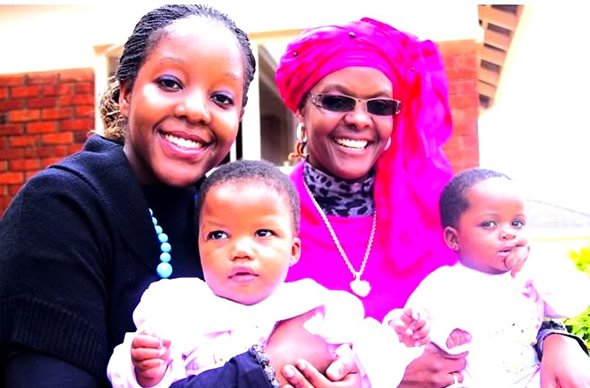 Grace Mugabe with daughter Bona