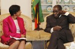 Zimbabwean dictator Robert Mugabe meets UN Human Rights High Commissioner Navanethem Pillay