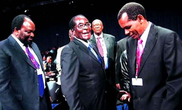 Robert Mugabe with Zanu-PF ministers
