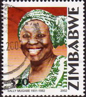 In 2002, to mark the 10th anniversary of Sally Mugabe's death, Zimbabwe issued a set of four postage stamps, of a common design, using two different photographs, each photograph appearing on two of the denominations. She is remembered fondly with love and affection, as she is still considered the founding mother of the nation of Zimbabwe