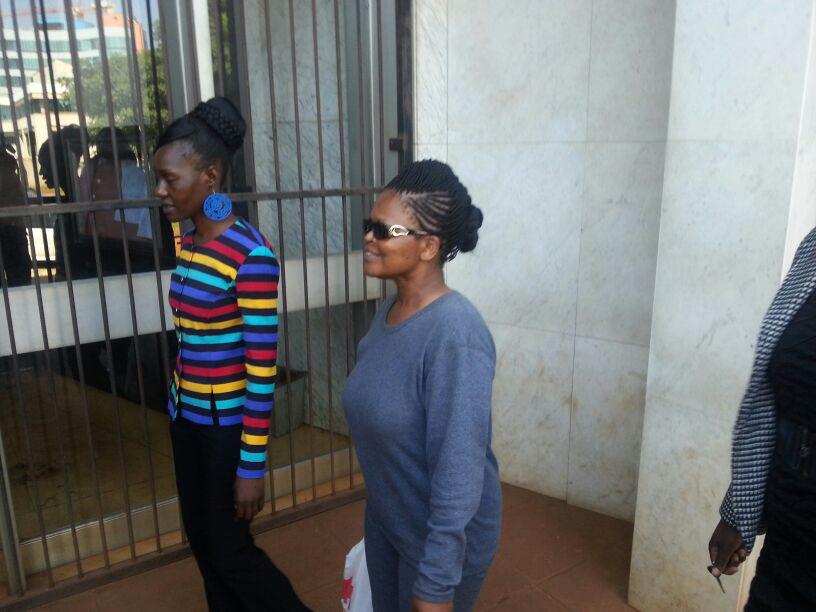 Beatrice Mtetwa (right) at the Harare Magistrate Courts