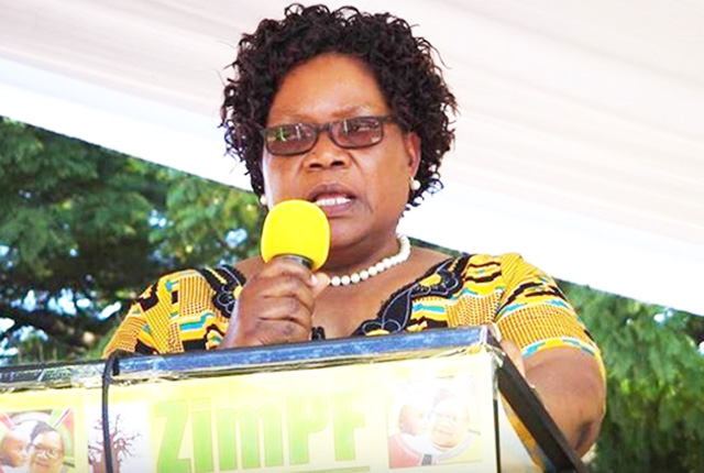 Former Vice President and now opposition Zimbabwe People First president Joice Mujuru