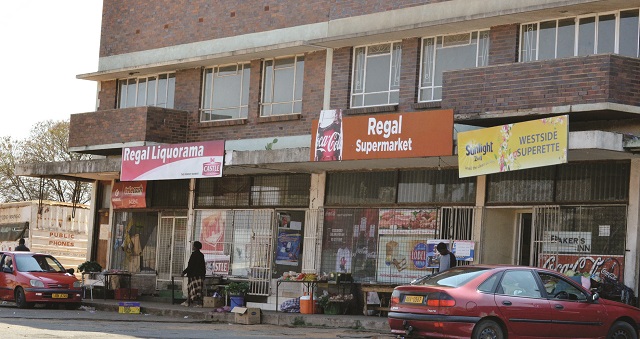 The shopping complex in Queenspark West suburb, Bulawayo