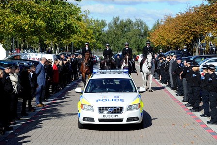 06/10/16 Joe Mabuto funeral - cmk, milton keynes DC Joe Mabuto collapsed and died at CMK Police station last week, his funeral with full honours was held today at The Church of Christ the Cornerstone. Pic by Keiron Hillhouse