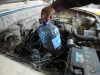 15-02-12....Northern Cape...News.........Unroadworthy old Toyota bakkie using a 5 liter plastic bottle as a petrol tank............ The driver of a 1976 Toyota Hilux bakkie was pull over by Chief of Licensing, Moses Alfonse this morning (15-02-12) in Vergenoeg, Galeshewe, Kimberley after noticing the vehicle swaying side to side in his rear view mirror. The driver walked away after being questioned by Moses over the bad condition of the vehicle. The vehicle taken to the municipal testing station whereby its was discovered that wires was holding the suspension in place back and front. A plastic 5 liter bottle was the petrol tank kept under a bonnet and as well as no brake booster and handbrake and numerous other hazardous neglected parts.story:charne kemp......Picture:Emile Hendricks/Foto24