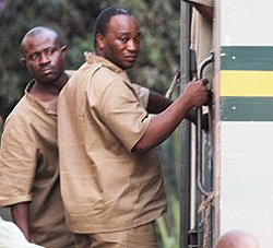 Rwodzi and Mangwende in prison garb Rwodzi and Mangwende in prison garb