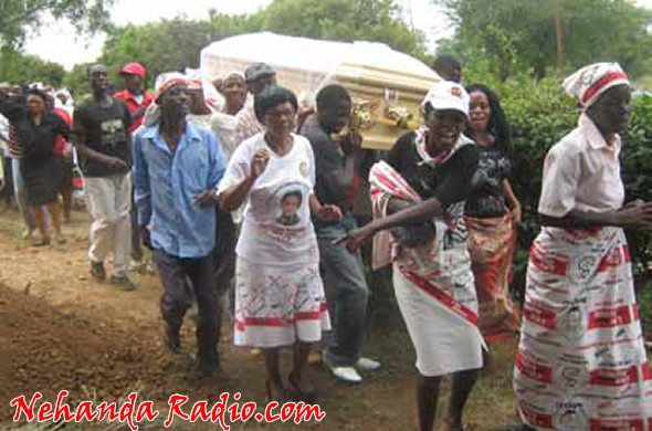 Senator-Chitsa-buried-590 The Masotsha-Ndlovu Senator died last week and was buried at Lady Stanley cemetery in Bulawayo on Monday.
