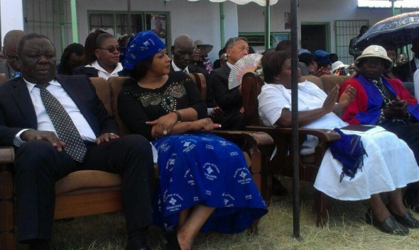 Prime Minister Morgan Tsvangirai was accompanied by his wife Elizabeth and senior party leaders