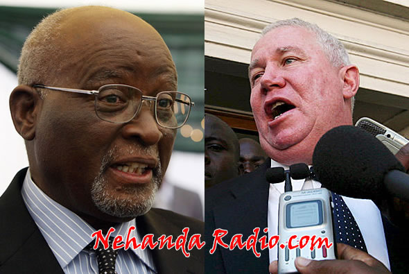 Roy Bennett (right) attacks US hypocrisy on John Nkomo (left)