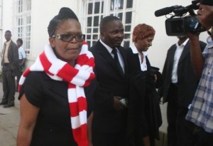 Prominent human rights lawyer Beatrice Mtetwa outside the High Court