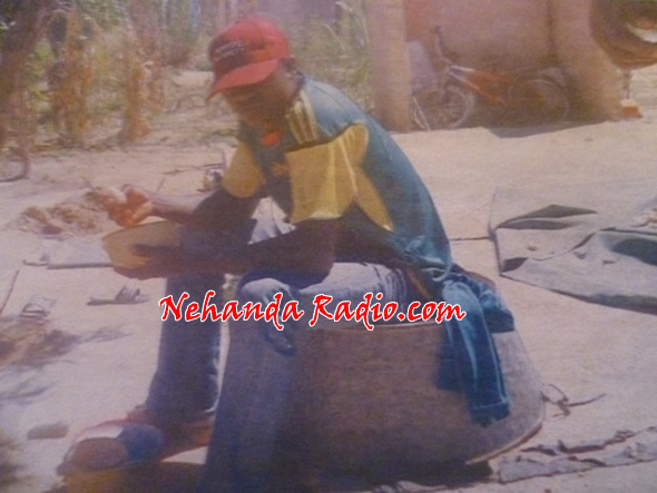 HUMILIATED... Gabriel Pinda eats sadza at his sister’s place