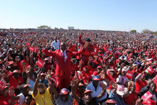 MDC-T rally being held at the White City Stadium in Bulawayo today. Prime Minister Morgan Tsvangirai is on the campaign trail trying to unseat 89 year old President Robert Mugabe who has been in power for 33 uninterrupted years. Full album: https://nehandaradio.com/2013/07/20/live-updates-mdc-t-bulawayo-rally/