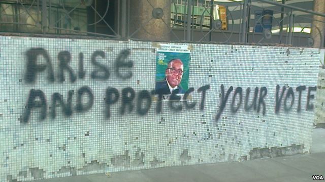 Anti-Mugabe graffiti on Harare streets