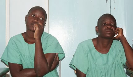 Budiriro witches, Christine Matiyenga (33) aka Chipo Chakaja, and Elnette Jinya Mbeve (43) aka Maria Moyo in a pensive mood as they continue to be denied bail. They now say it was all a publicity stunt by the Budiriro prophet, Madzibaba Matewu. They are now paying a heavy price.