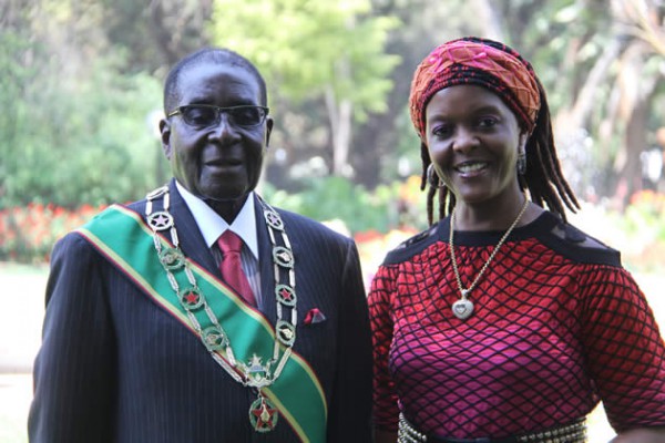 Mugabe and wife Grace