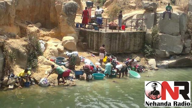 Desperate Measures: Epworth residents using the nearby dam to do their laundry and wash themselves: (Picture by Citizen Reporter)