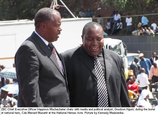 Not so Happison Muchechetere (right) removed as ZBC boss