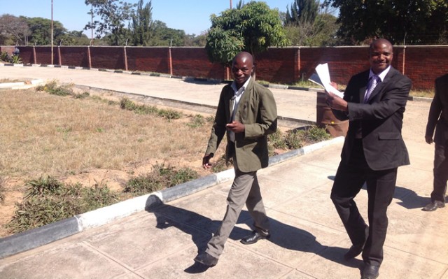 Piniel Denga (right) the chairman of MDC-T Mashonaland East province