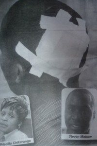 An injured Tonderai Mukange