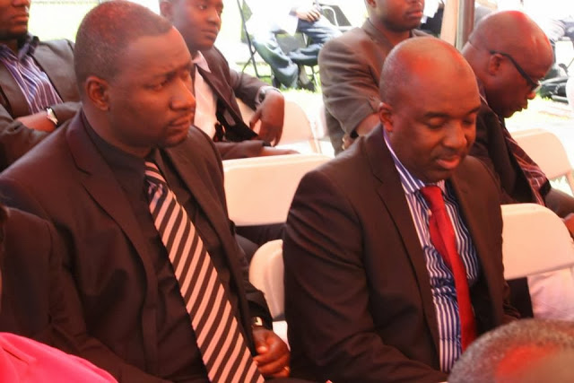 Deputy Health Minister Dr Paul Chimedza (right) seen dozing