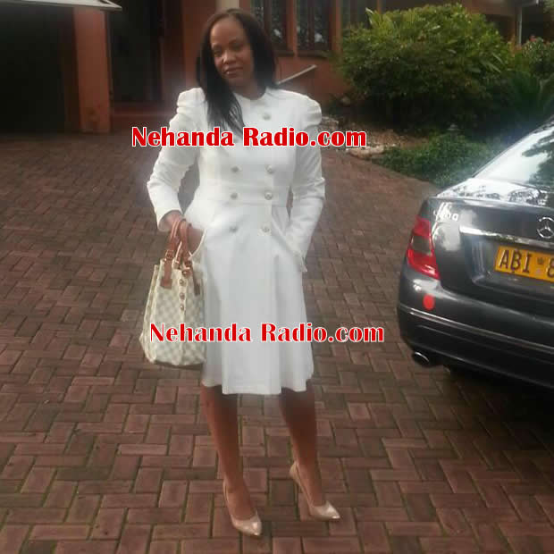 Sarah Frankis with the Glory Car Hire vehicle Chiyangwa gave her.