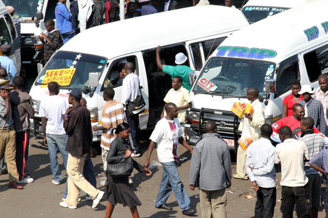 File picture of commuter omnibuses