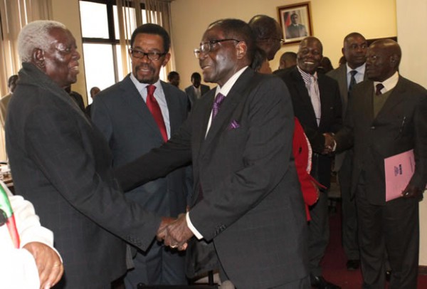 President Mugabe at Zanu PF politburo meeting