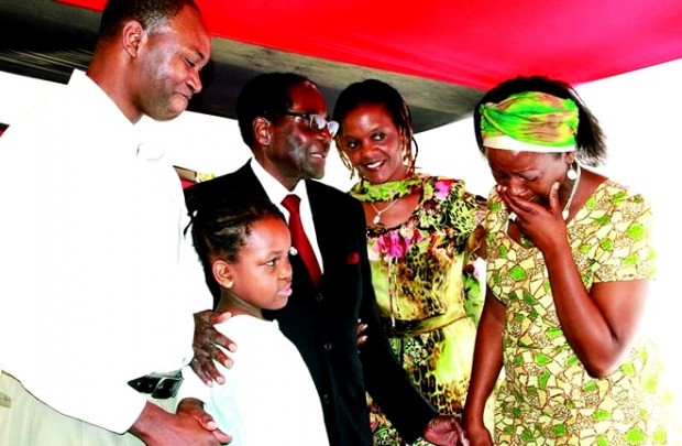 Shingisai Suluma breaks into tears after meeting President Robert Mugabe in March this year
