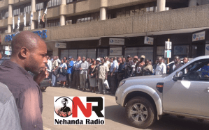 Tsvangirai’s supporters were camped outside the Harvest House headquarters in a show of support for their leader.