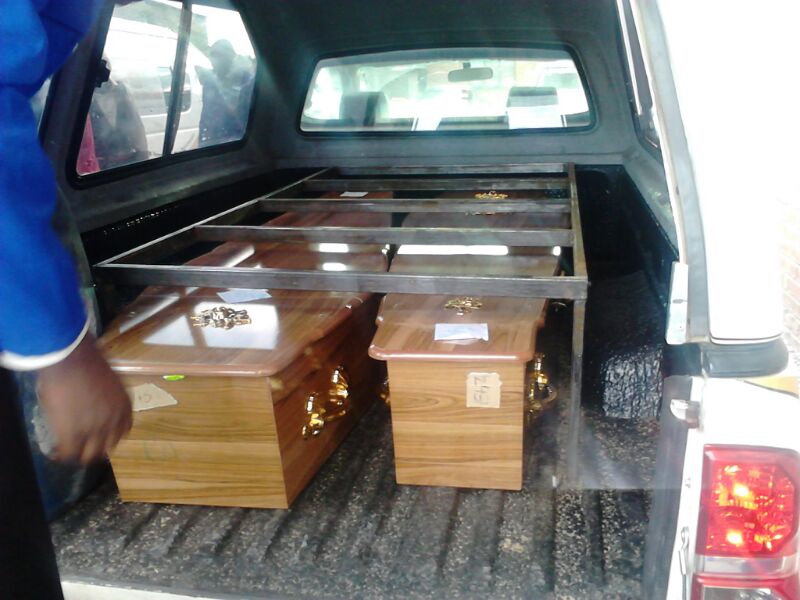 The bodies of 22 Zimbabwean illegal miners who were gassed to death in a South African disused mine arrived in the country