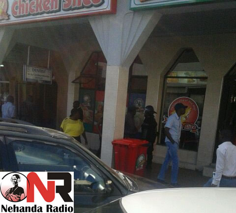 riot police near harvest house