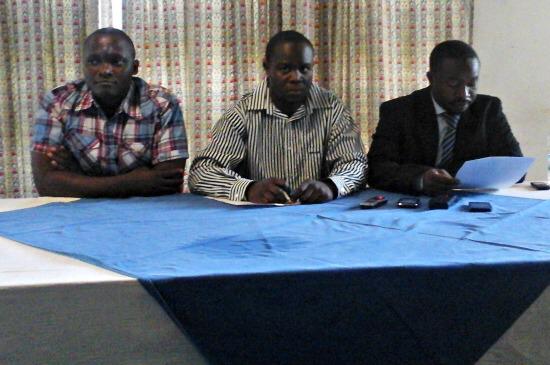 Pardon Maingahama, Promise Mkwananzi and Jacob Mafume