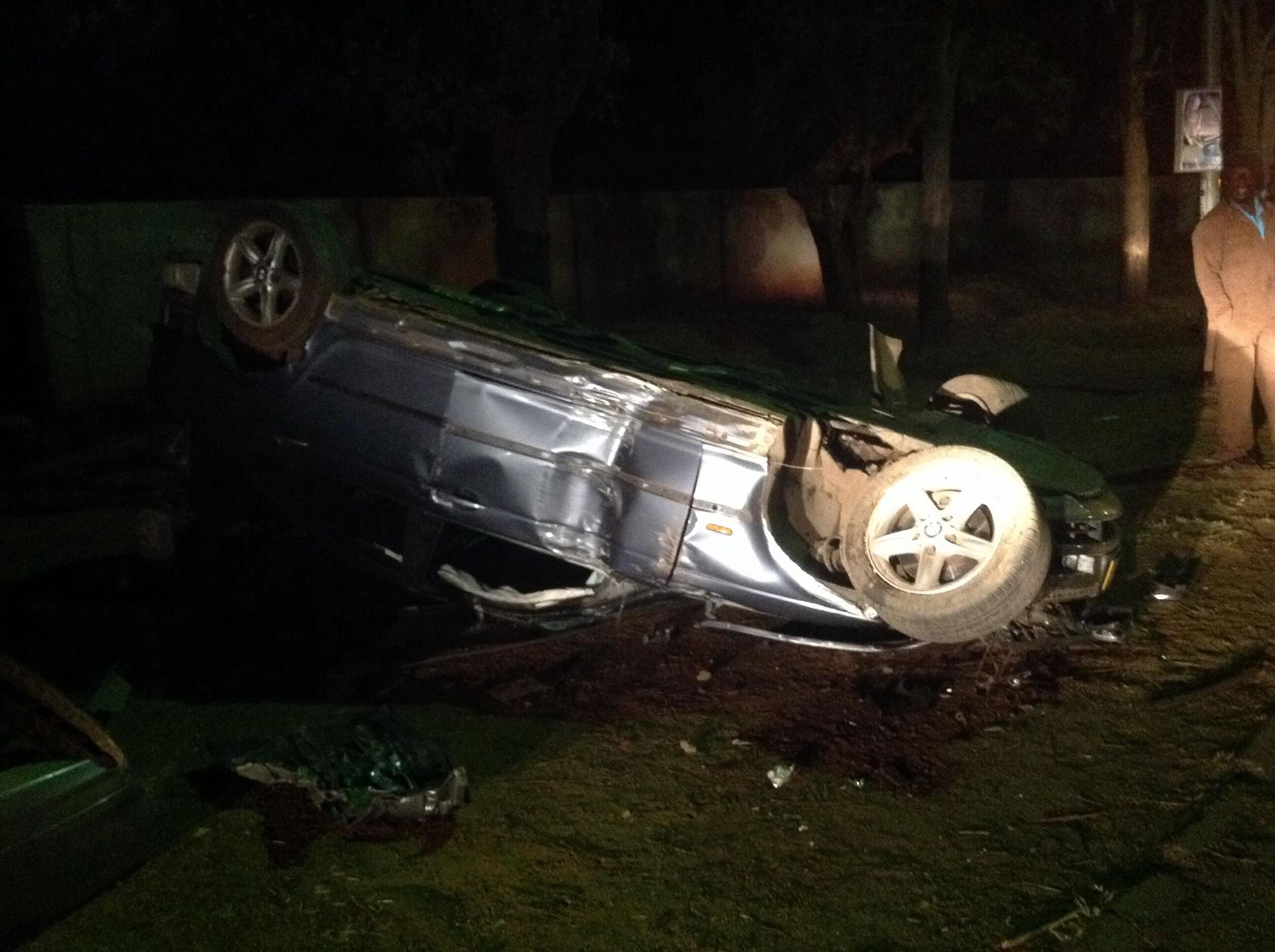 A male driver of this BMW and two young female passengers are fighting for their lives at United Bulawayo Hospitals.