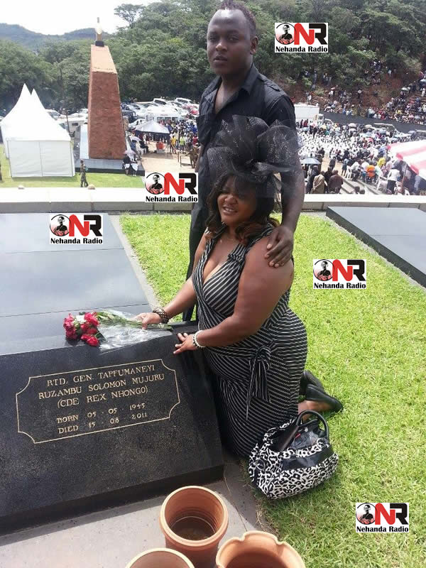 Maidei Mujuru with her toy-boy Bright Misihairabwi (24) from Glen Norah