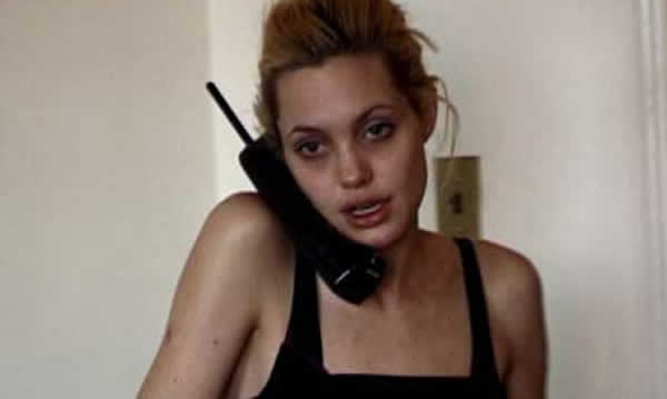 New video footage has emerged of Angelina Jolie from the late 1990s. (Screen grab from The ENQUIRER video)