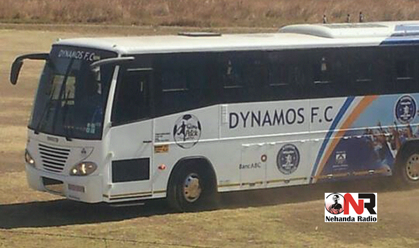 Dynamos team bus arrives at Rimuka Stadium (Picture by Citizen Reporter)