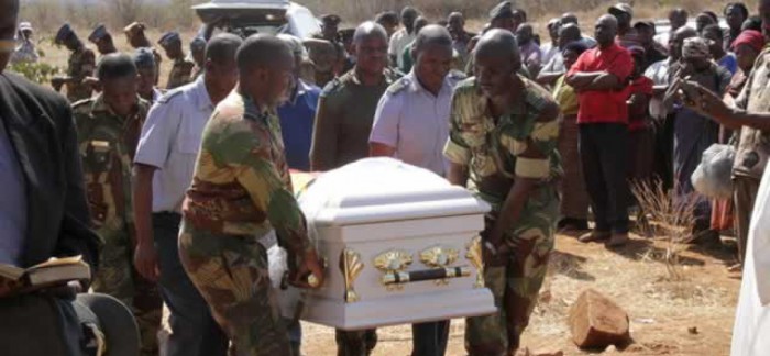 Air Force of Zimbabwe pilot Squadron Leader Taurai Jombo burial