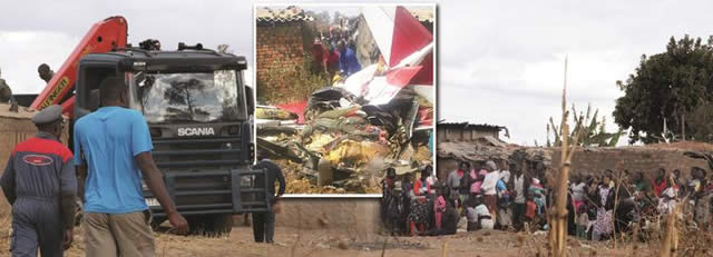 Airforce plane crashes…2 officers die, squatter camp dwellers survive