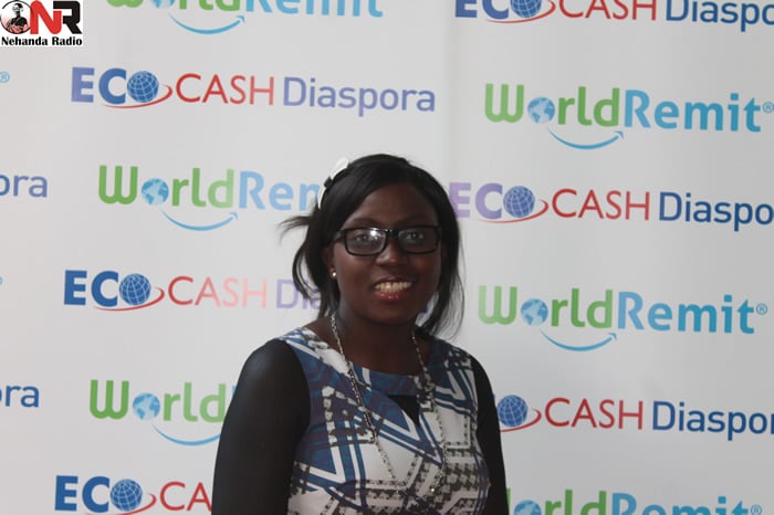 Ecocash representative Natalie Jabangwe attending the premiere of Zimbabwean film Maria's Vision in the UK recently