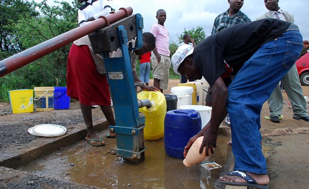 Boreholes now supplement water needs in Harare. Picture: IRIN