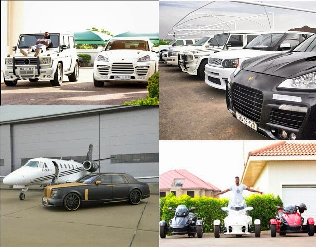 Adebayor showing off his wealth