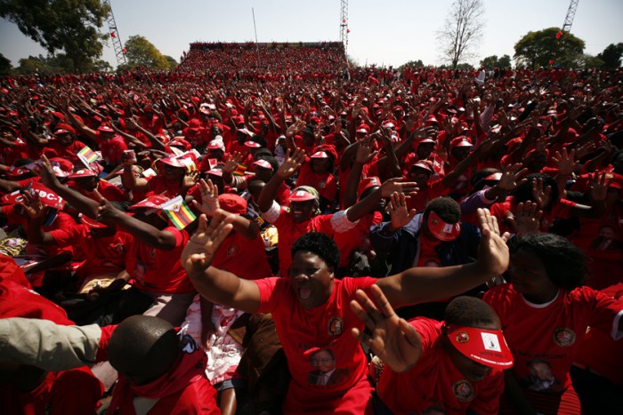 MDC-T supporters at a rally