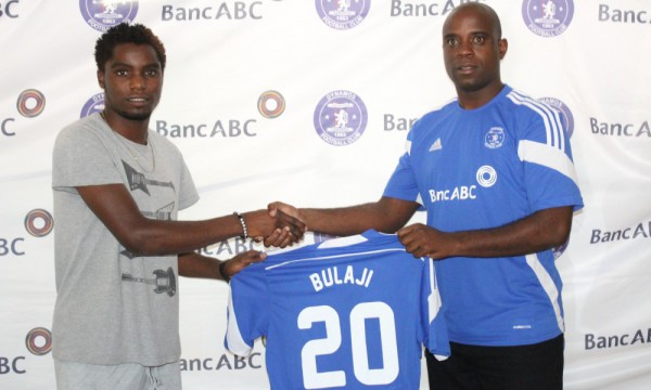 Former Caps United striker Kelvin Bulaji (left) with Tonderai Ndiraya