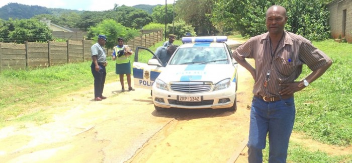 Drama as police Mercedes catches fire during kombi chase
