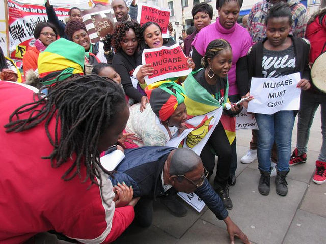 The demonstration brought together a wide range of diaspora groups united in a demand that Mugabe must go