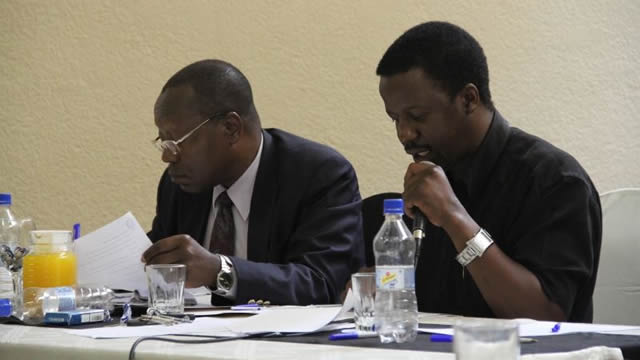 The Flame News is edited by Brian Mangwende (right)