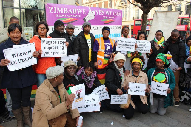 Angry exiled Zimbabweans in the United Kingdom demand Itai Dzamara's release
