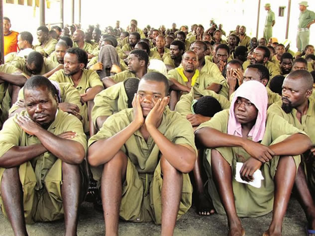 Prisoners at Chikurubi Maximum Security Prison